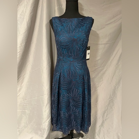JS Collections Dresses & Skirts - NWT JS Collections Navy Blue And Teal Midi Dress
